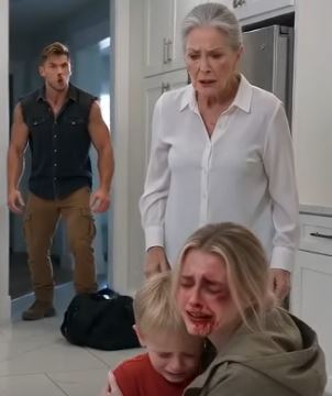 When An Aggressive Husband Blocked His Bleeding Wife And Crying Son, His Own Mother Made A Shocking Stand That Shattered His Entire Reign Of Terror.