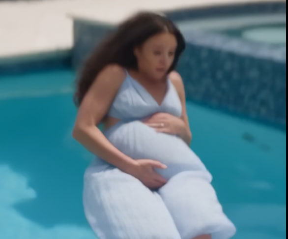 A pregnant woman disappeared beneath the pool while dozens of guests watched in horror.
