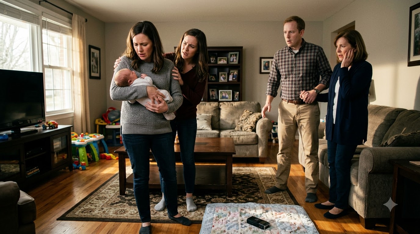 My Mother-in-Law Threw My Newborn Onto the Floor Because He Wouldn’t Stop Crying—Then My Husband Looked at Me and Said, “You Should Apologize to Mom.”