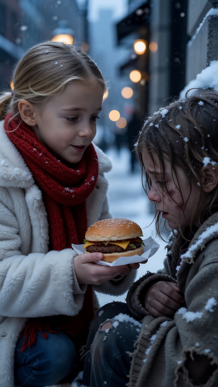 🎬PART 2: A hungry little girl was thrown out of the gas station… until a biker caught the necklace falling from her shirt and went completely pale. What she was about to say changed everything.