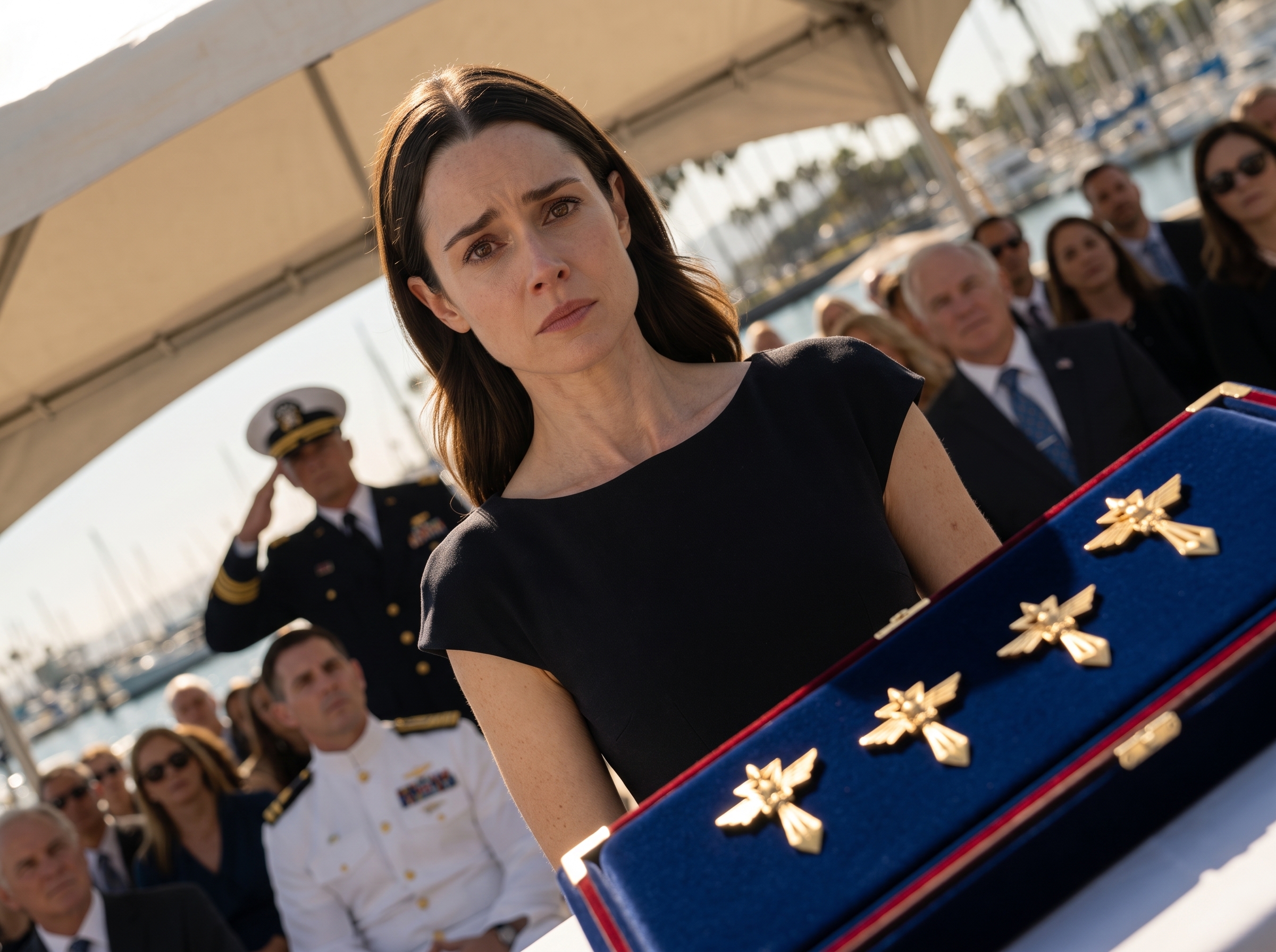 The commander saluted the woman everyone wanted removed.