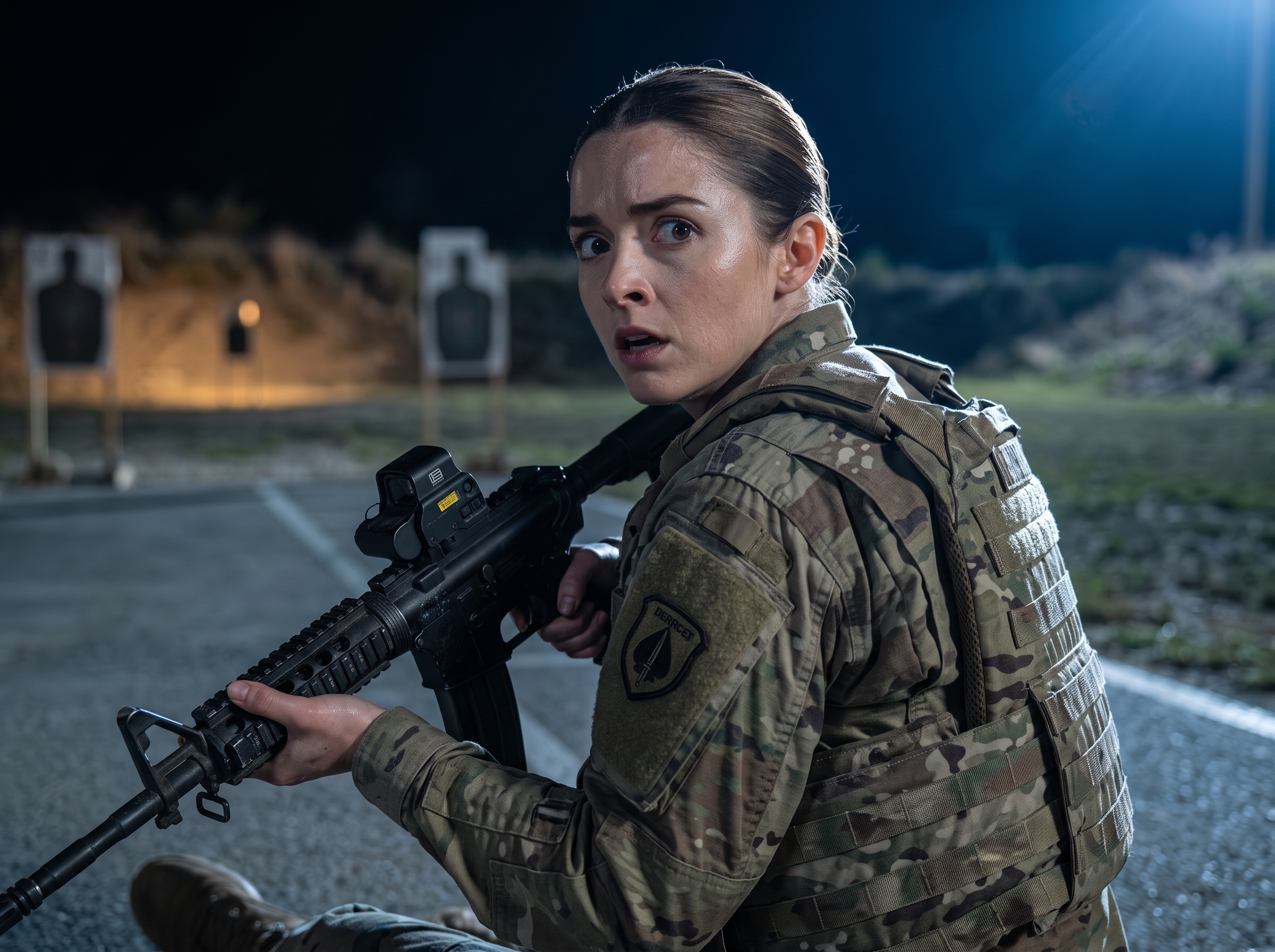 She lowered her rifle during a live-fire drill, and everyone thought fear had finally broken her.