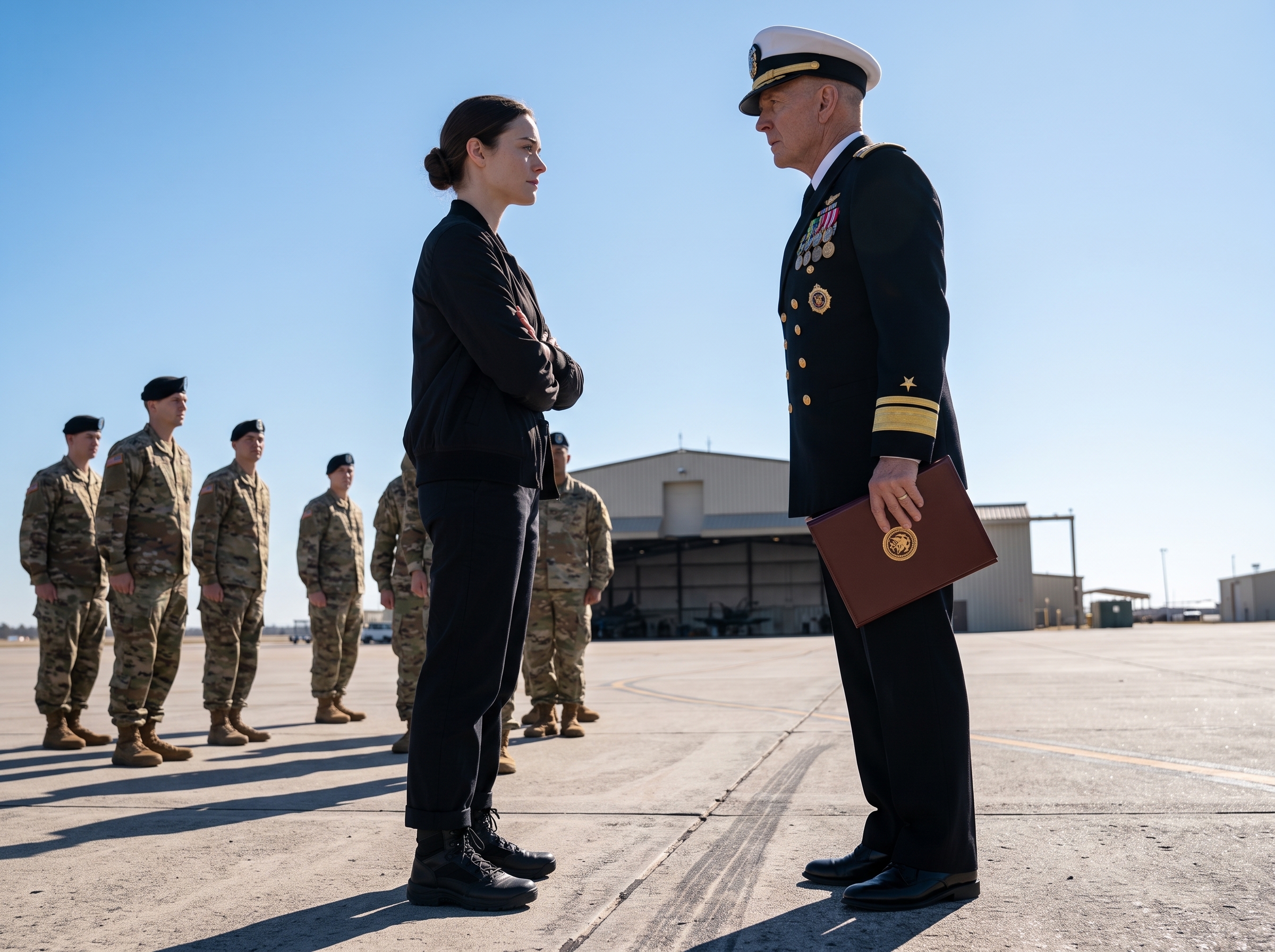The admiral recognized the daughter her own father had spent six years calling a failure.
