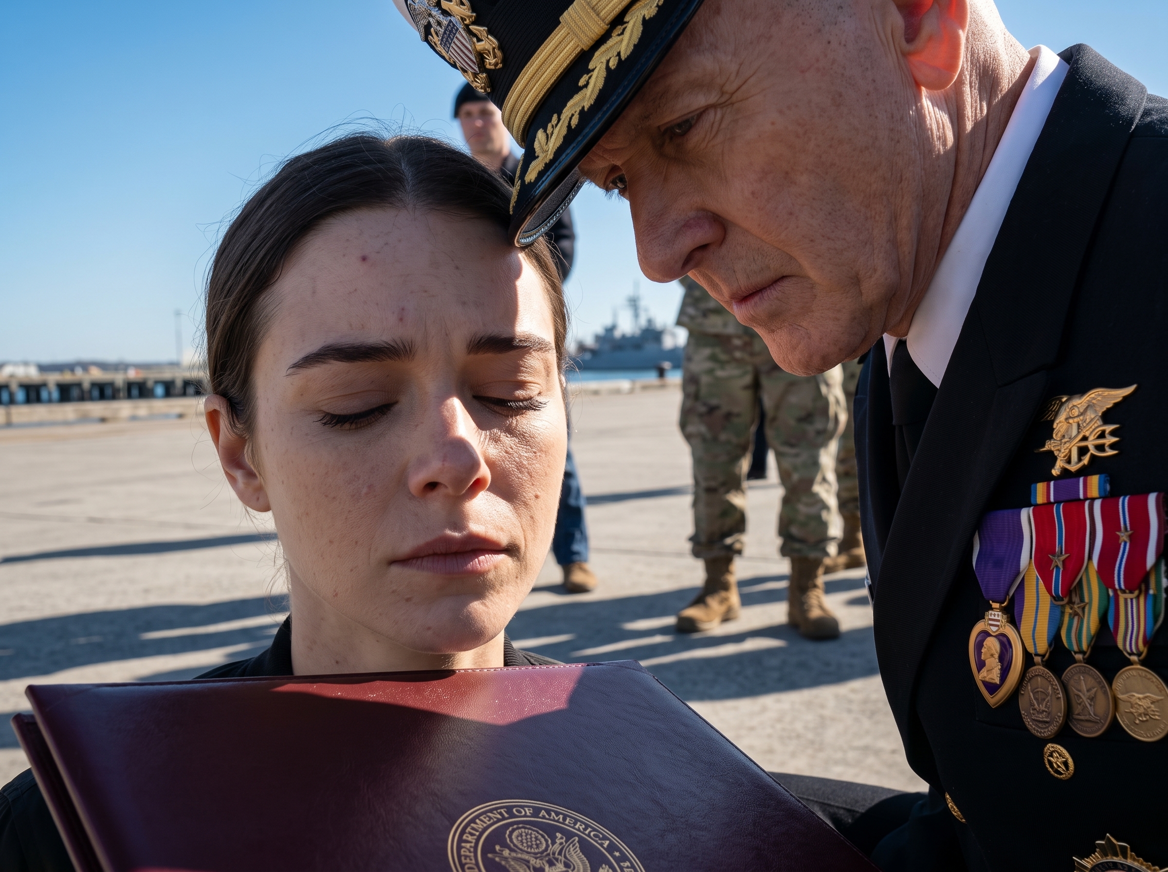 The sergeant threw her dead son’s memory onto a metal table like it was trash.