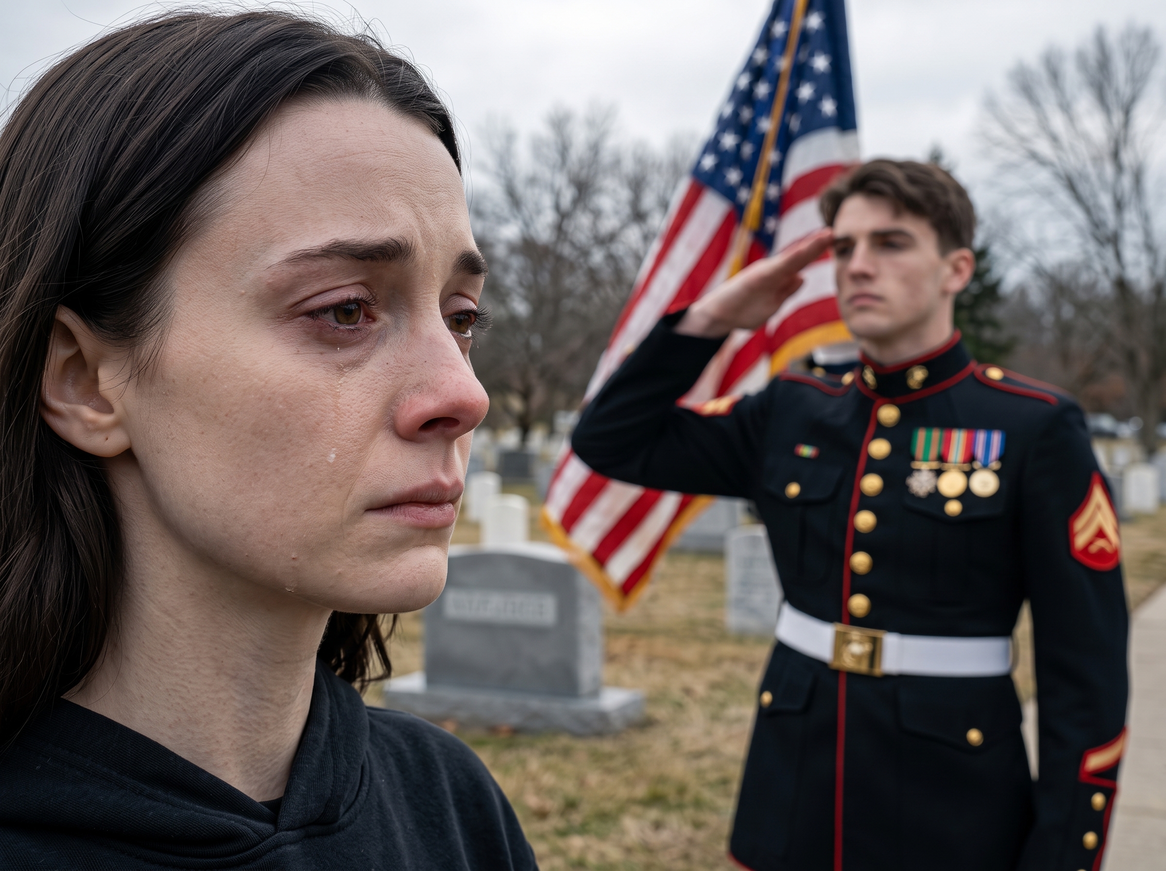 The Marines came with a folded flag, and Emily Carter thought it meant she had failed.
