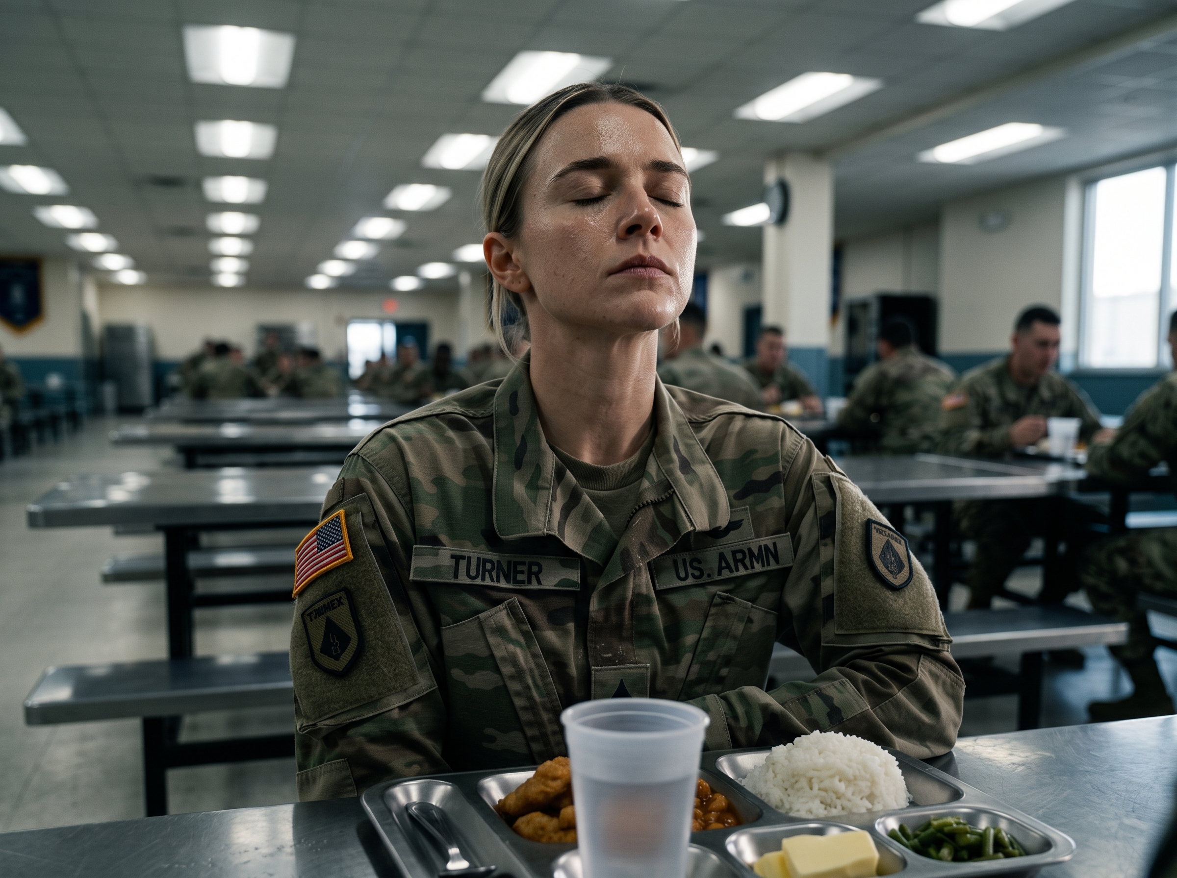 He Poured Water All Over the Quiet New Recruit’s Breakfast and Ordered Her to Clean It on Her Knees — Then Her Father Walked Into the Mess Hall