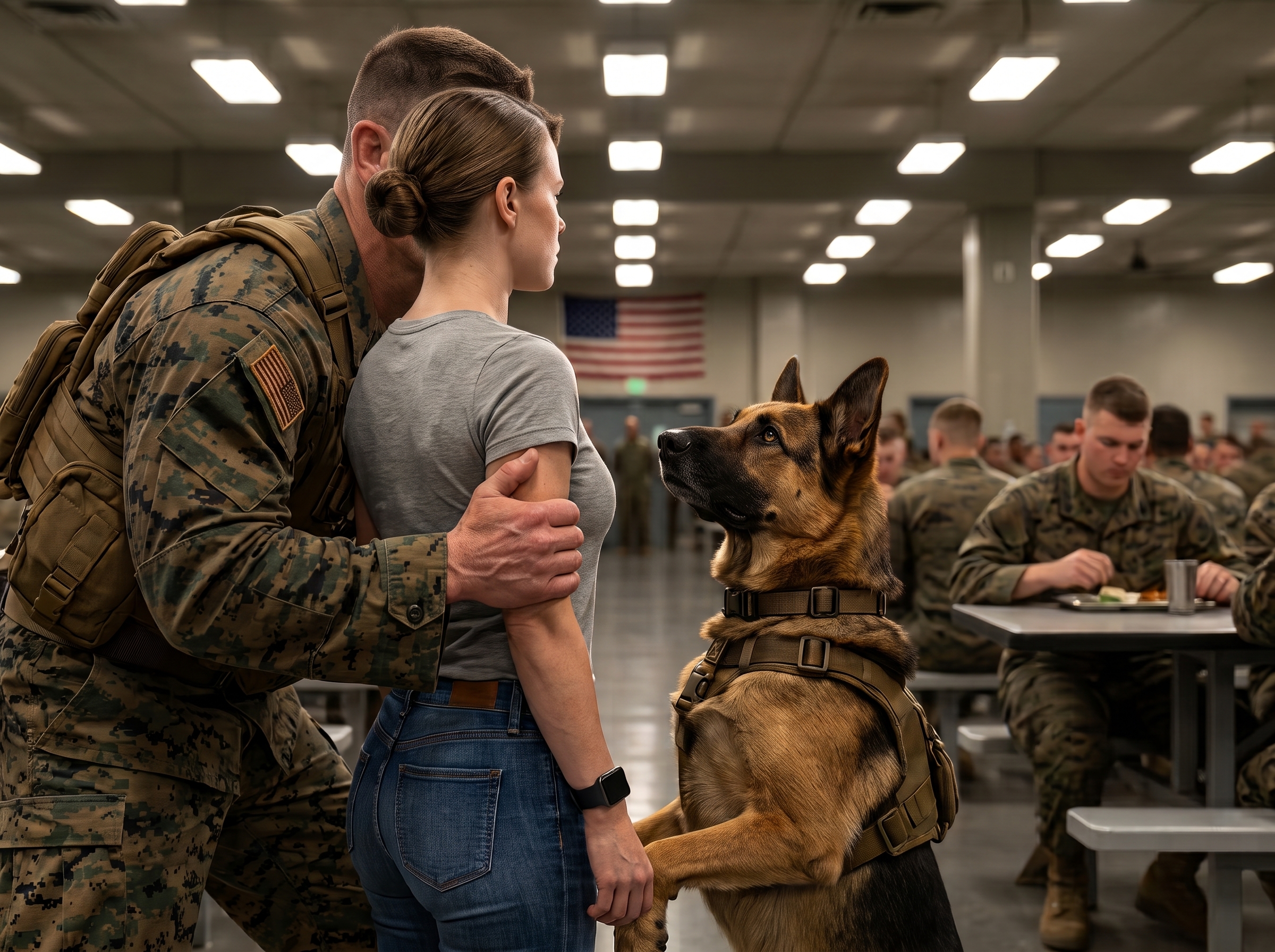 The Marine grabbed the wrong woman in front of the entire mess hall.