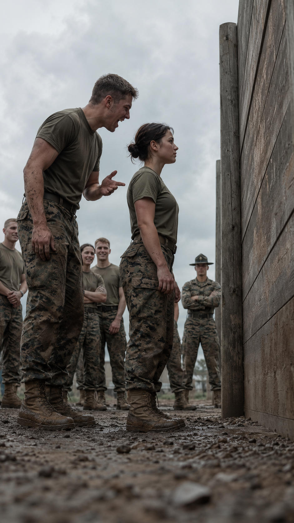 "He laughed because she was too short to clear the wall… but he didn’t know she had already found the exact spot where he failed."