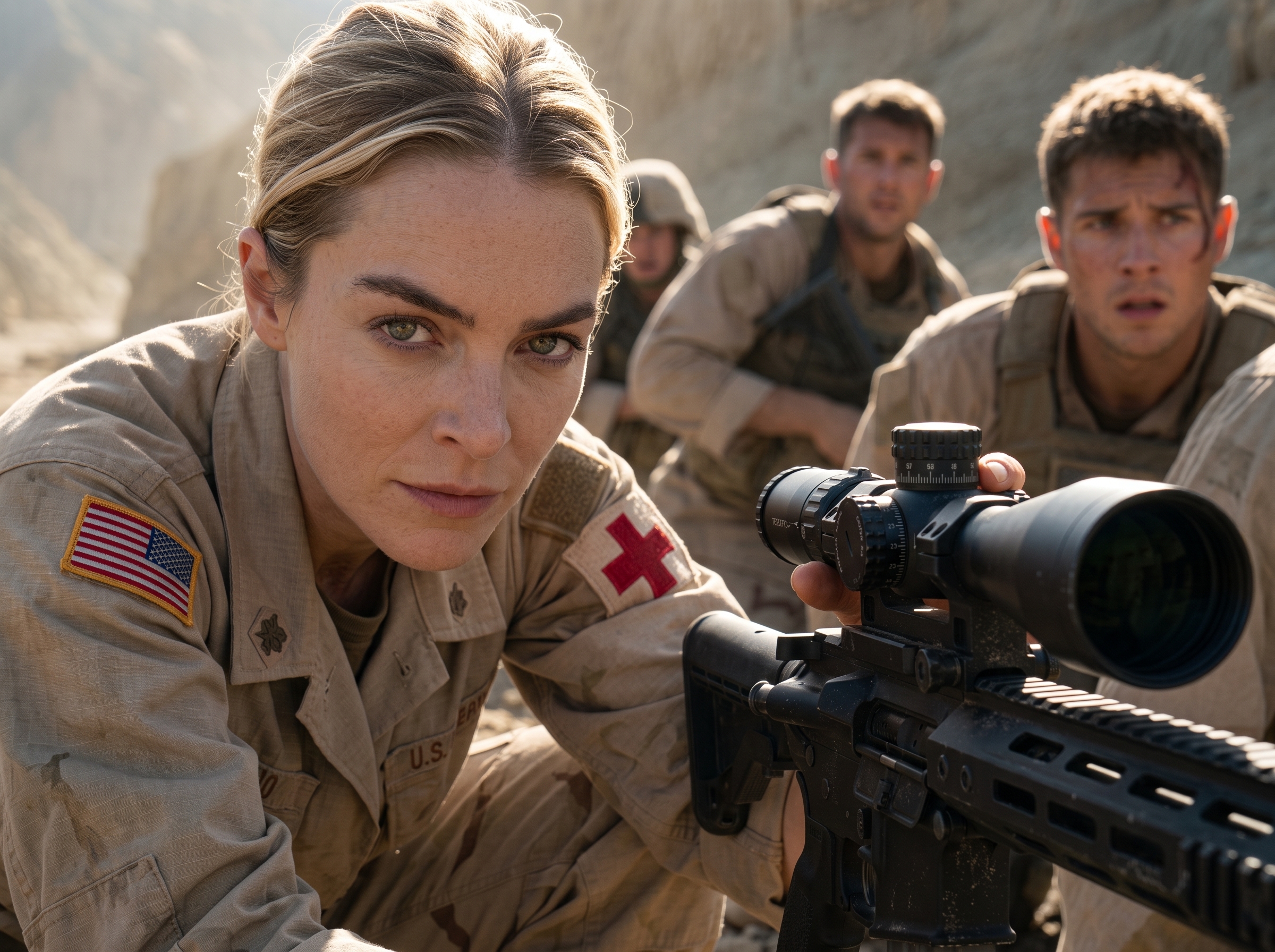 The Marines Laughed at the Quiet Nurse — Until Their Sniper Went Down and She Picked Up His Rifle