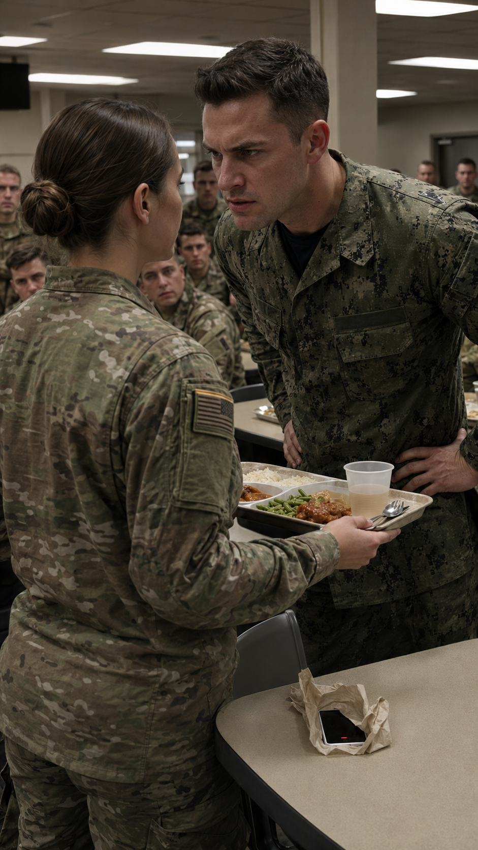 “He knocked her tray down in front of the entire military cafeteria… not knowing she had already given him one last chance to save himself.”
