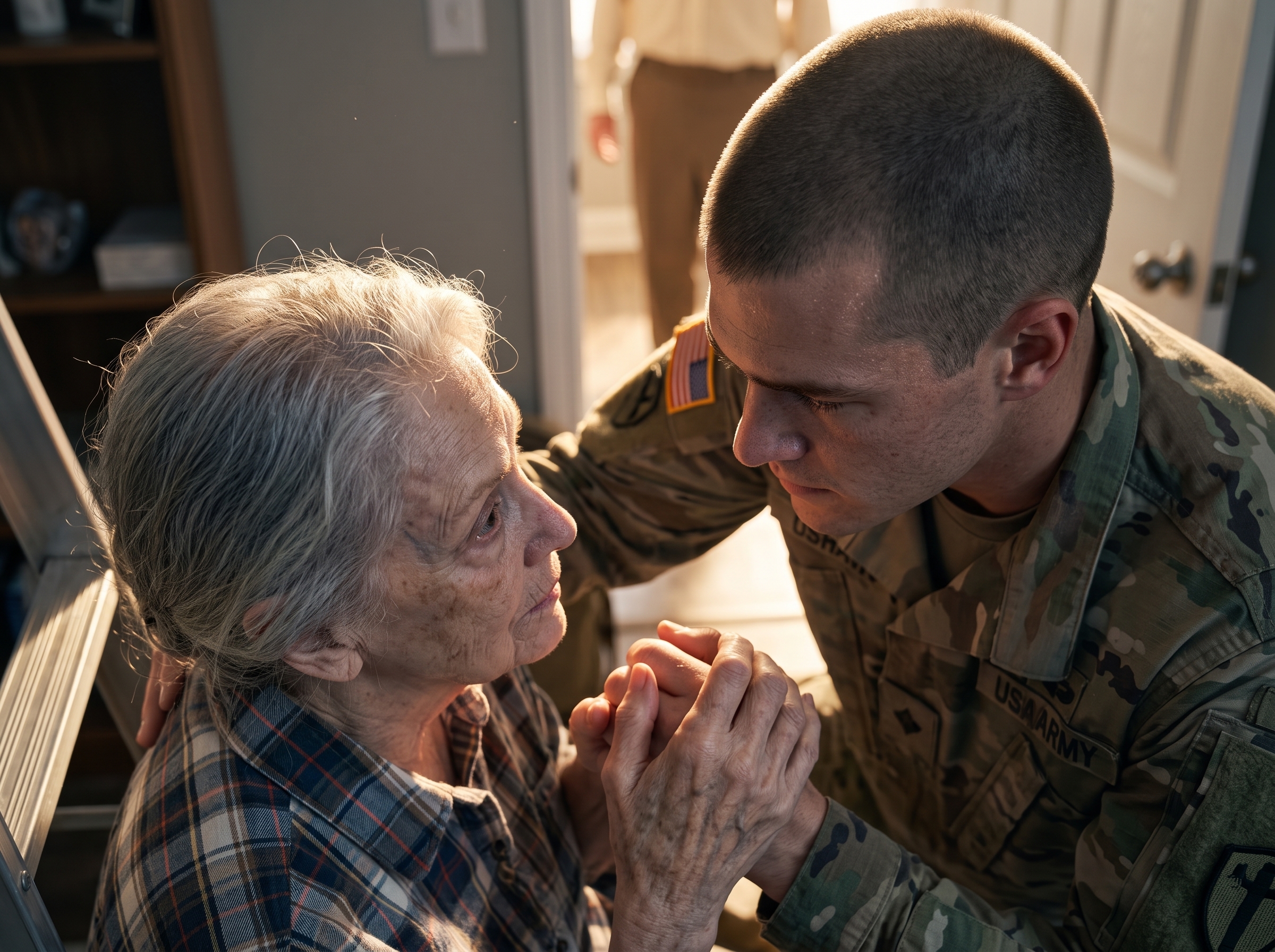 The first thing Sergeant Daniel Carter saw when he came home was his mother’s bruised wrist reaching out from the dark.