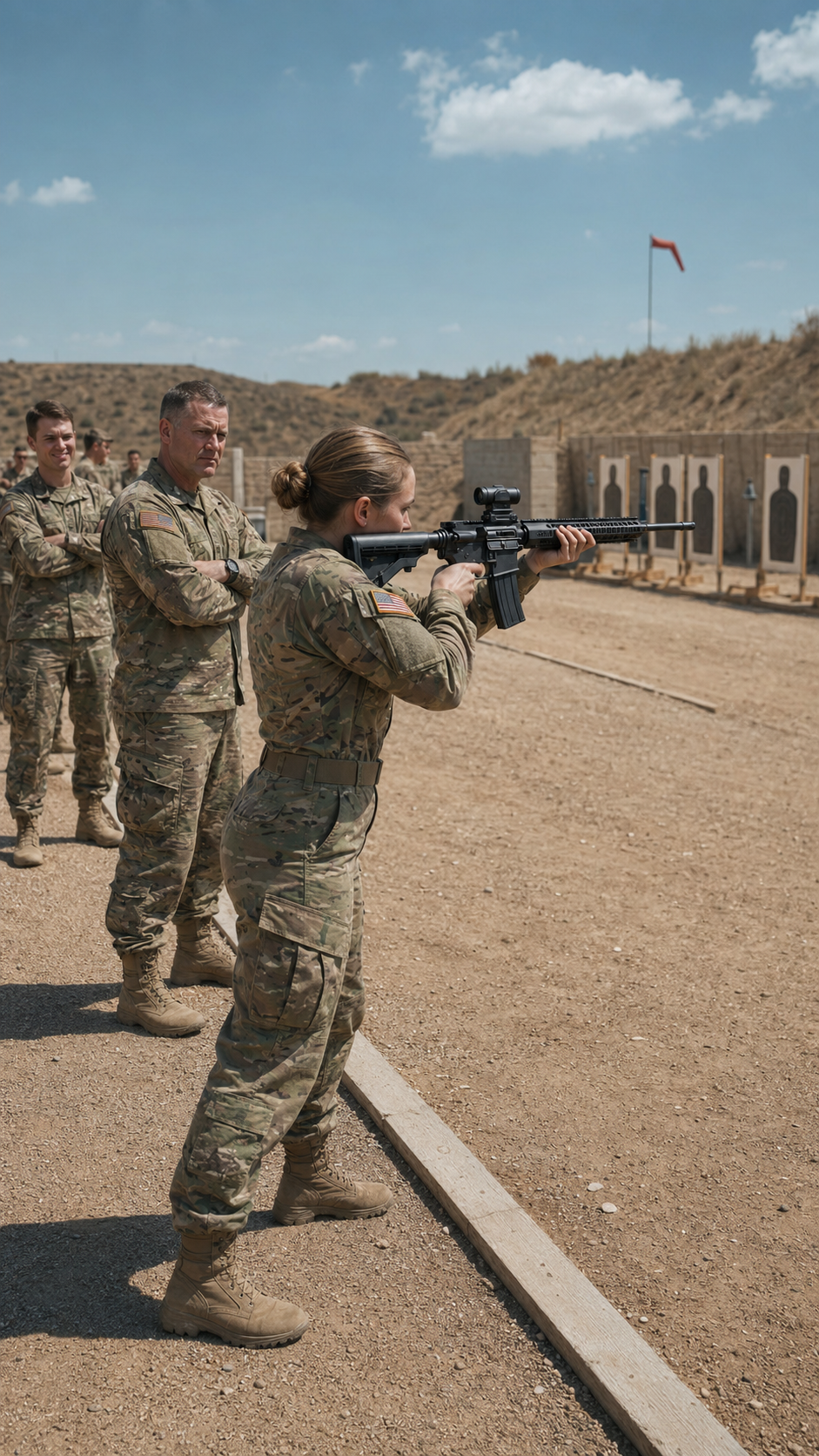 “The instructor told her to shoot the scoring rings… but she was aiming at something no one else had noticed.”