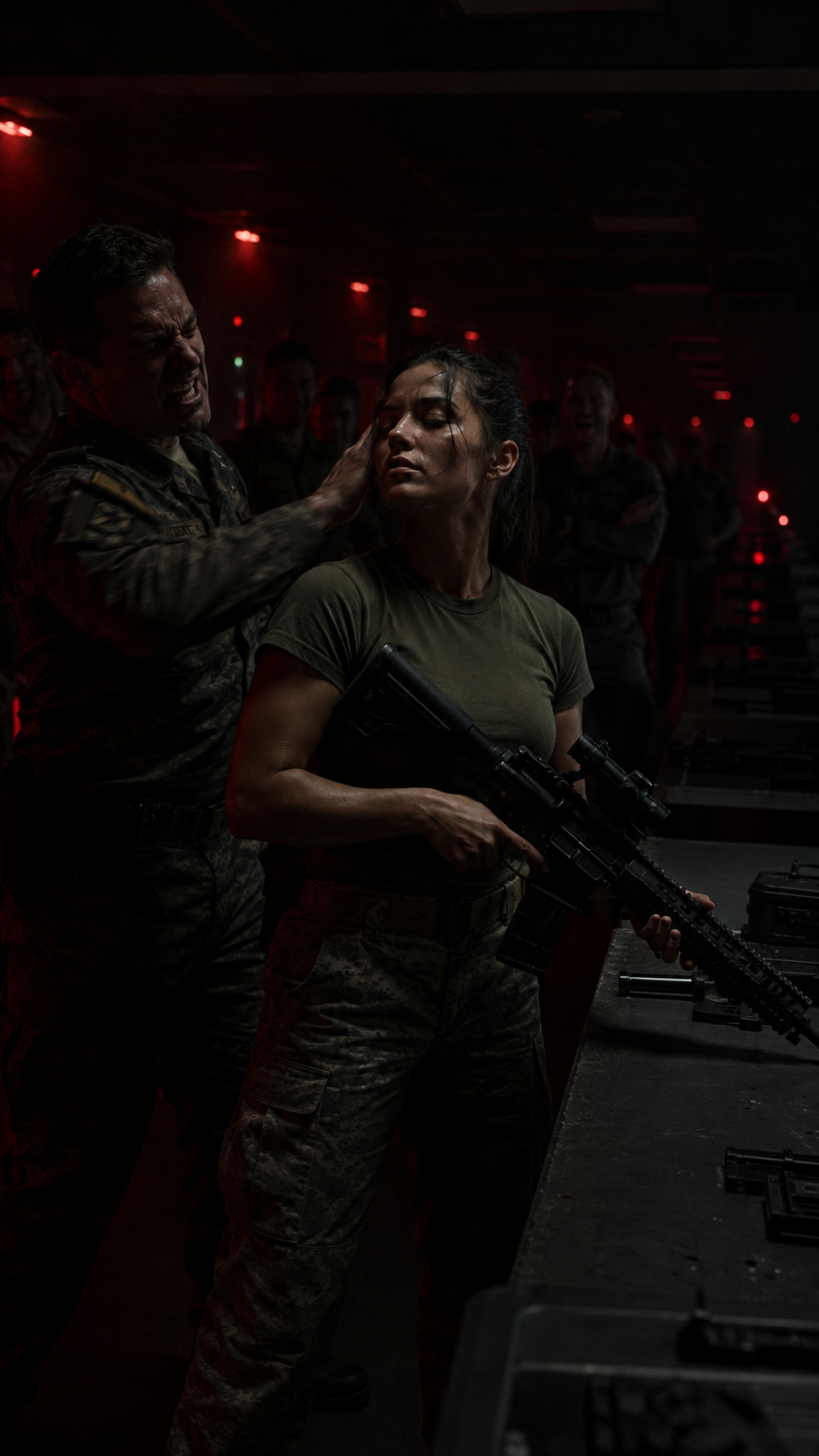 They turned off all the lights and laughed at the girl… but she still pulled the trigger.
