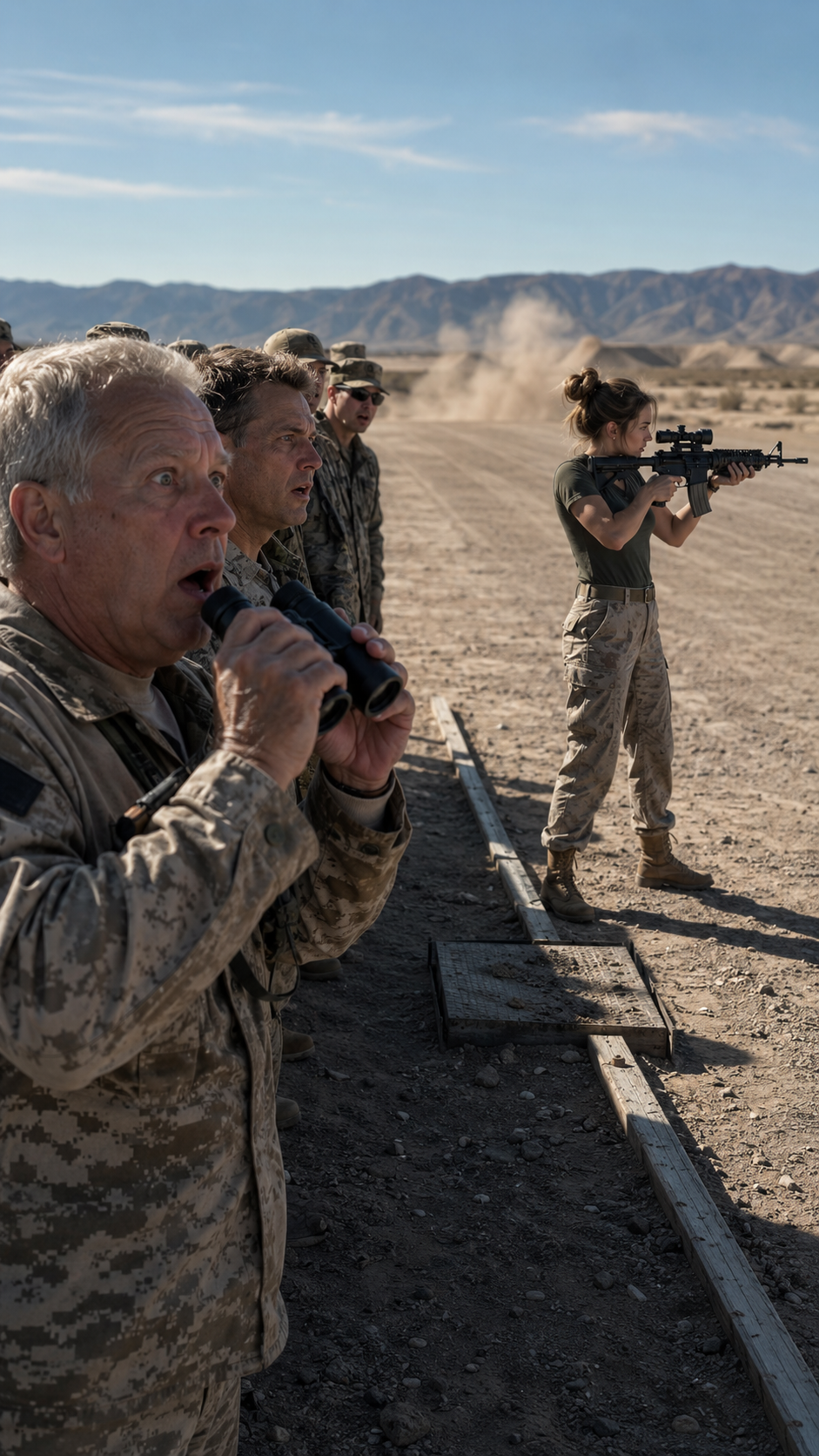 They forced her to shoot the farthest target to embarrass her… but she asked them to move even farther back.