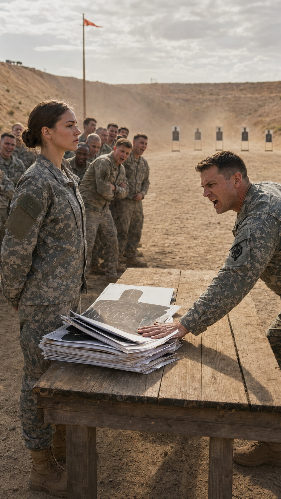 “They thought she was frozen at the firing line… until she asked the question that stopped the whole range.”