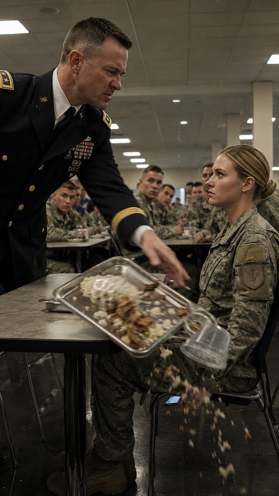 “He threw the private’s lunch tray across the cafeteria… but he didn’t know her phone had been connected before he even walked in.”