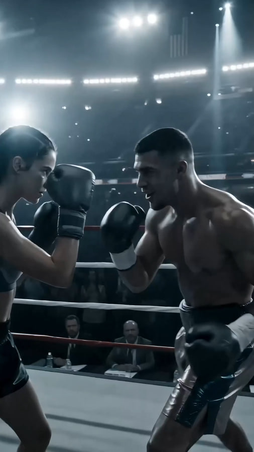 “He laughed at the girl stepping into the boxing ring… but he didn’t know she had once dropped a champion in a fight with no cameras.”