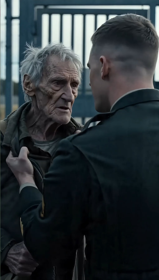 The guard shoved the old man away from the base gate… but didn’t know his name was still carved on the wall of honor inside.