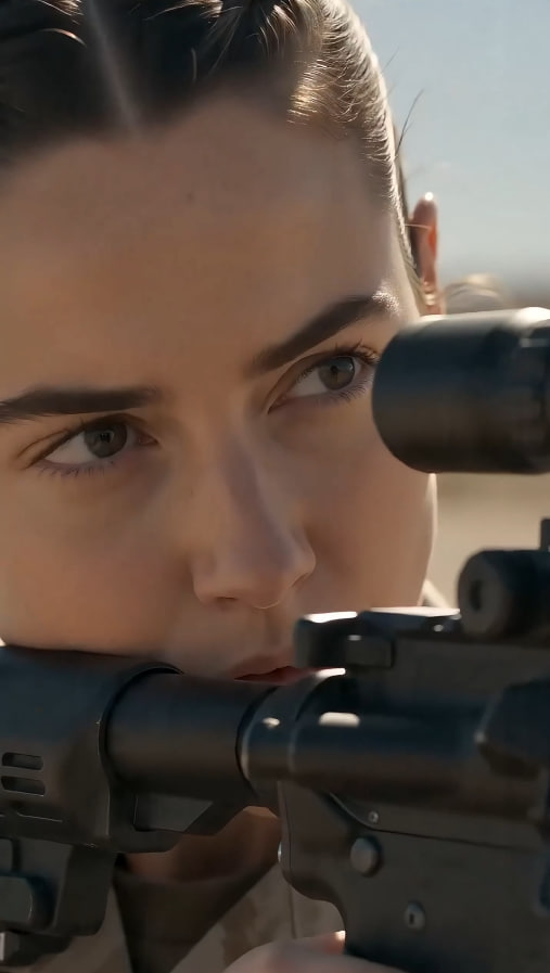 He swept her entire ammo box into the sand… then she picked up exactly one round.