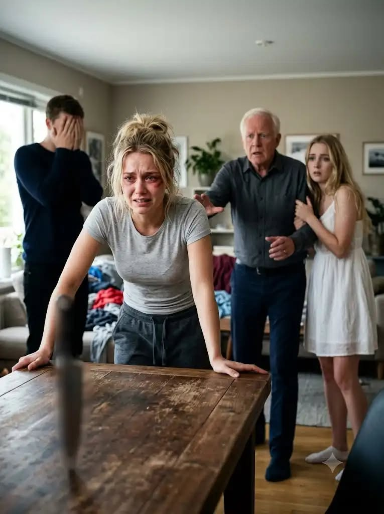 Her Father-in-Law Slapped Her at the Dinner Table — Then She Drove a Knife Into the Wood and Revealed What His Cameras Had Recorded