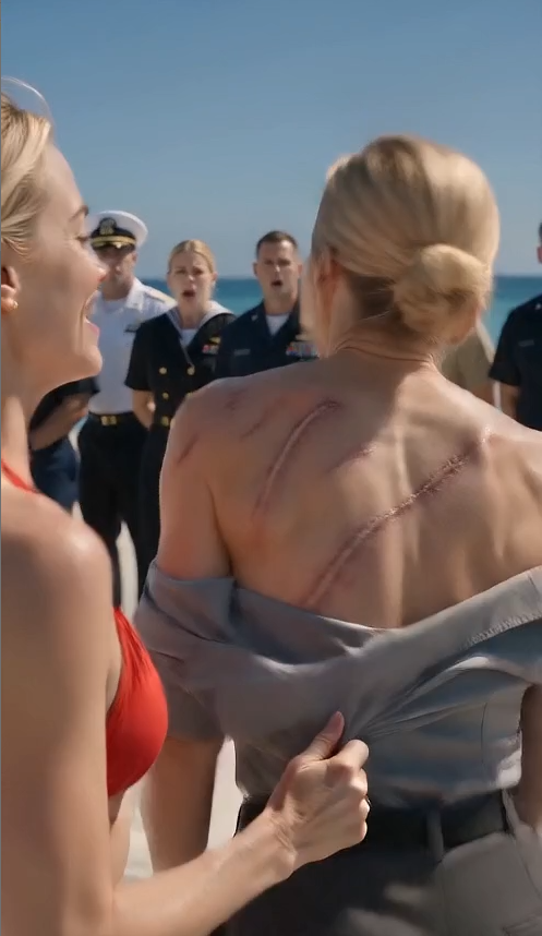 A Navy veteran’s sister tore off her cover-up to expose her scars — until an admiral saluted her and asked her to testify.