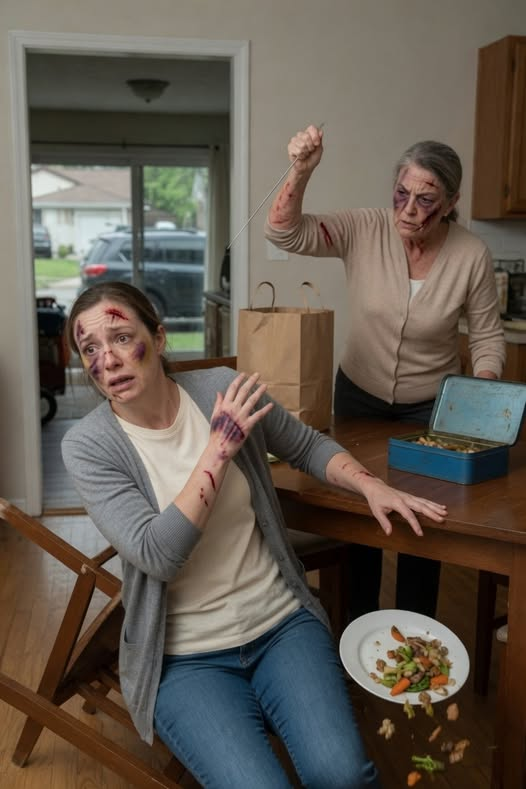My Mother-in-Law Raised a Quilting Needle at Me Because Dinner Was Late—Then Someone Started Pounding on the Door