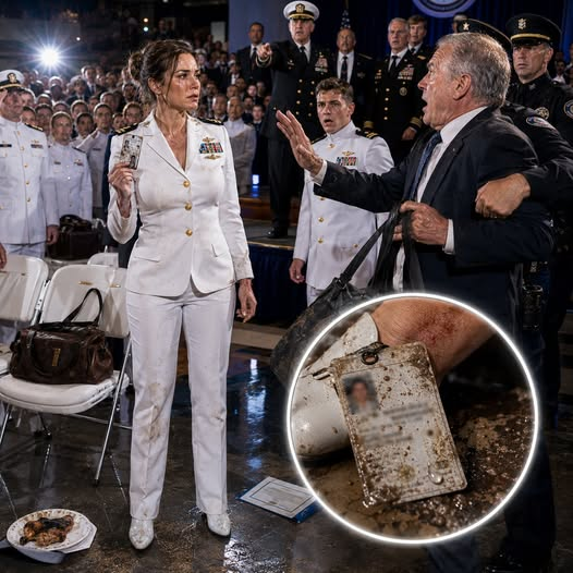 Her Father Crushed Her Navy ID Beneath His Shoe — Then Every Officer in the Hall Stood for Her