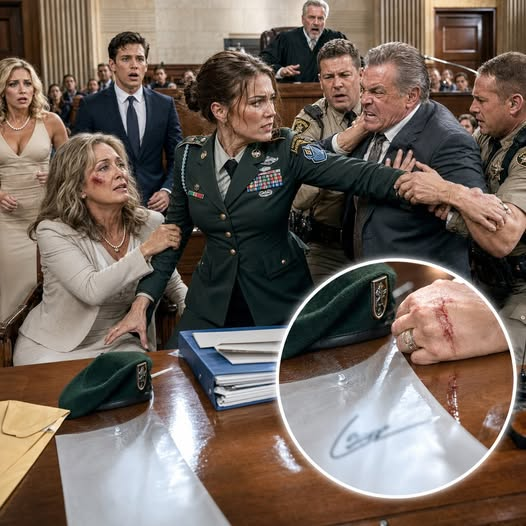 Her Father Slapped Her Mother in Court — Then the Green Beret Daughter Opened the Last Page