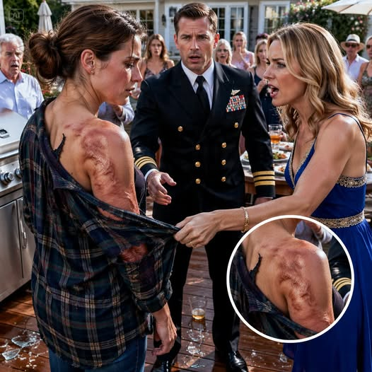 Her Sister Tore Open Her Sleeve to Shame Her Scar — Then a Retired Navy SEAL Dropped His Spatula and Saluted