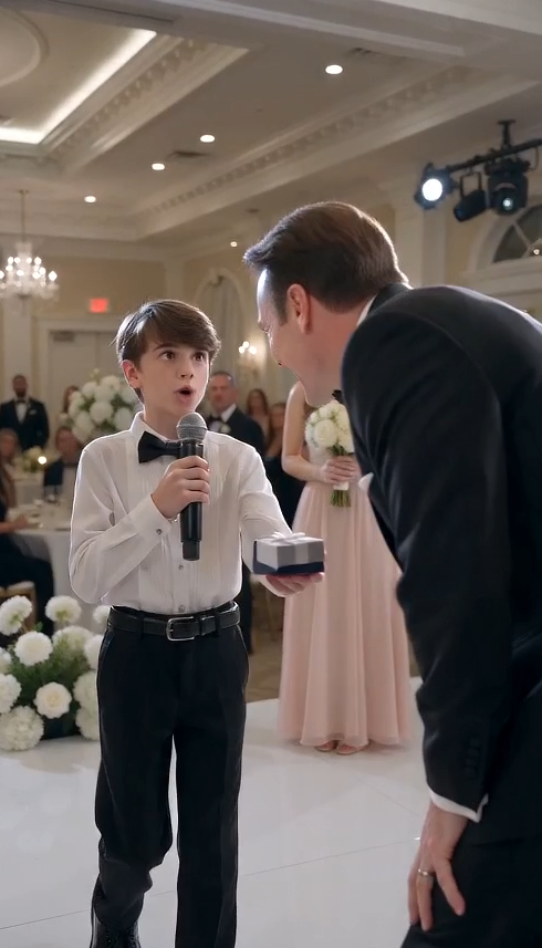 A father humiliated his own son at his wedding — until the boy told him to look under the lid.