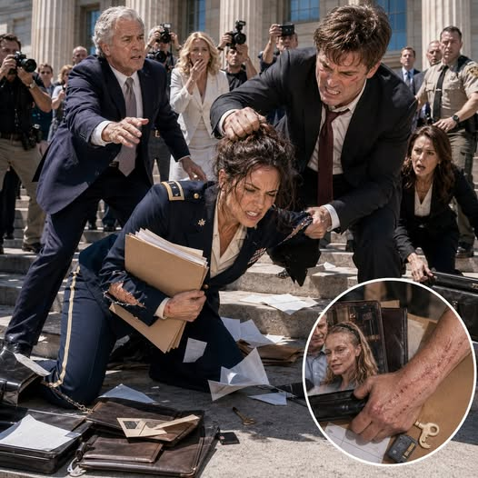 Her Husband Dragged the Army Colonel Down the Courthouse Steps — Until His Own Attorney Recognized Her Face