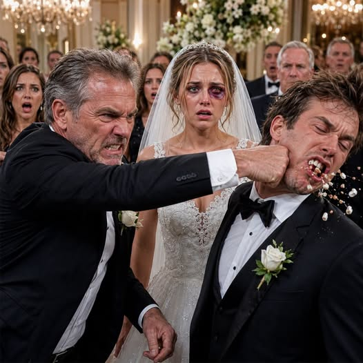 My Groom Exposed My Bruises at the Altar—Then My Father Told Him to Look Down