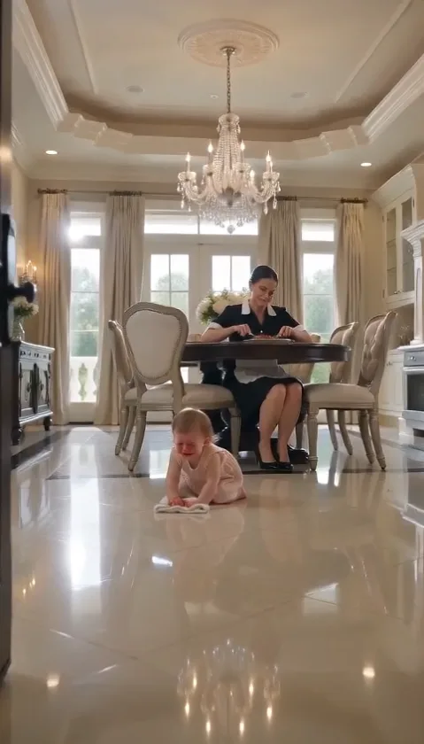 My 14-Month-Old Daughter Was Forced to Scrub the Floor Until Her Hands Turned Red—Then She Pointed at a Locked Door and Said, “Daddy… Mommy Left Something Behind in There.”