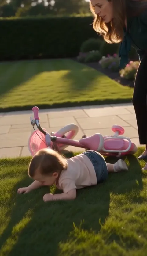 MY 14-MONTH-OLD DAUGHTER WAS THROWN OFF HER BIKE AND DRAGGED BY THE HAIR—BUT WHEN SHE POINTED TO A BRASS KEY AND WHISPERED, “MOMMY SAID… NEVER LET HER OPEN THAT DOOR,” MY WIFE TURNED GHOST-WHITE.