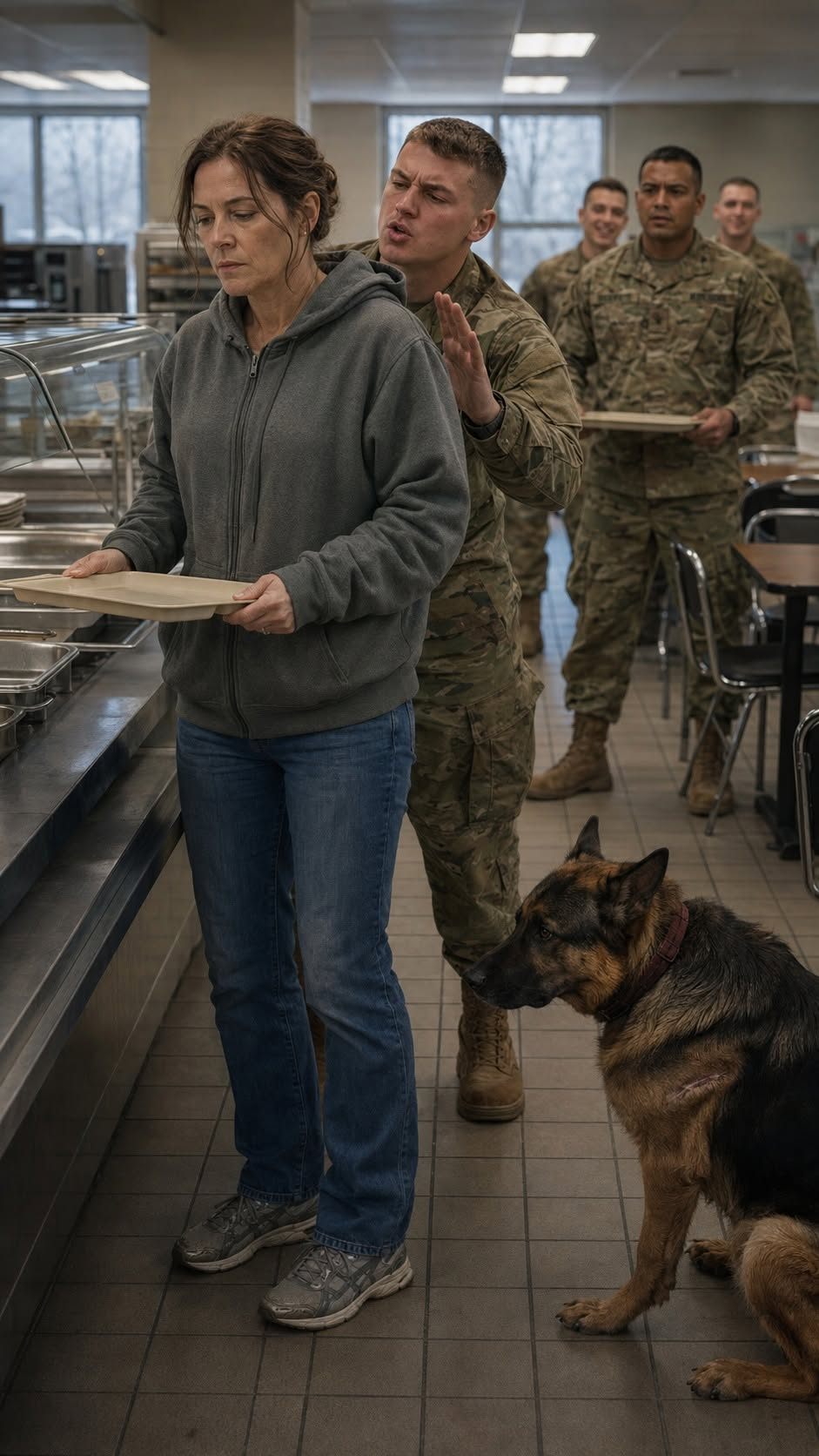 A Special Forces Soldier Kicked Me and My Retired Military Dog—Then He Saw the Silver Insignia Beneath My Hoodie