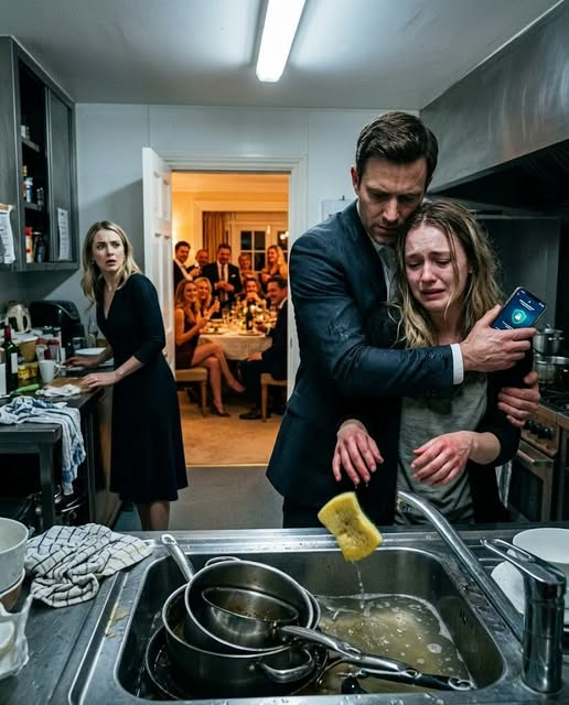 I Found My Wife Scrubbing Greasy Pots While My Sister Dined Like a Queen—Then the Ceiling Camera Turned Red