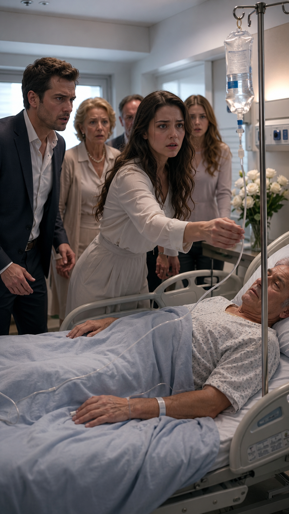 She Ripped Out Her Father-in-Law’s IV and Everyone Called Her Evil… Then the Doctor Saw the Bag and Exposed the Real Plot
