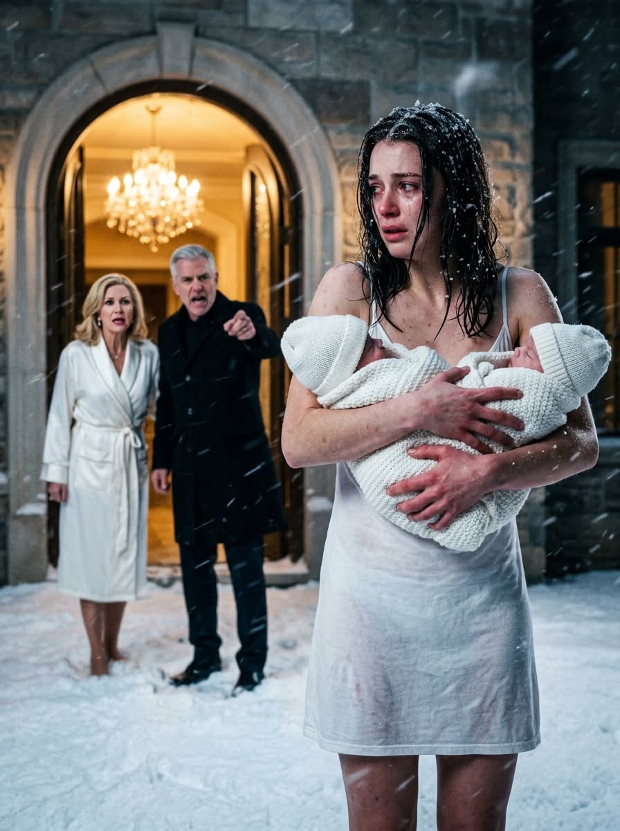 He Forced His Wife and Newborn Twins Into the Snow — Then She Made One Call and Froze Everything