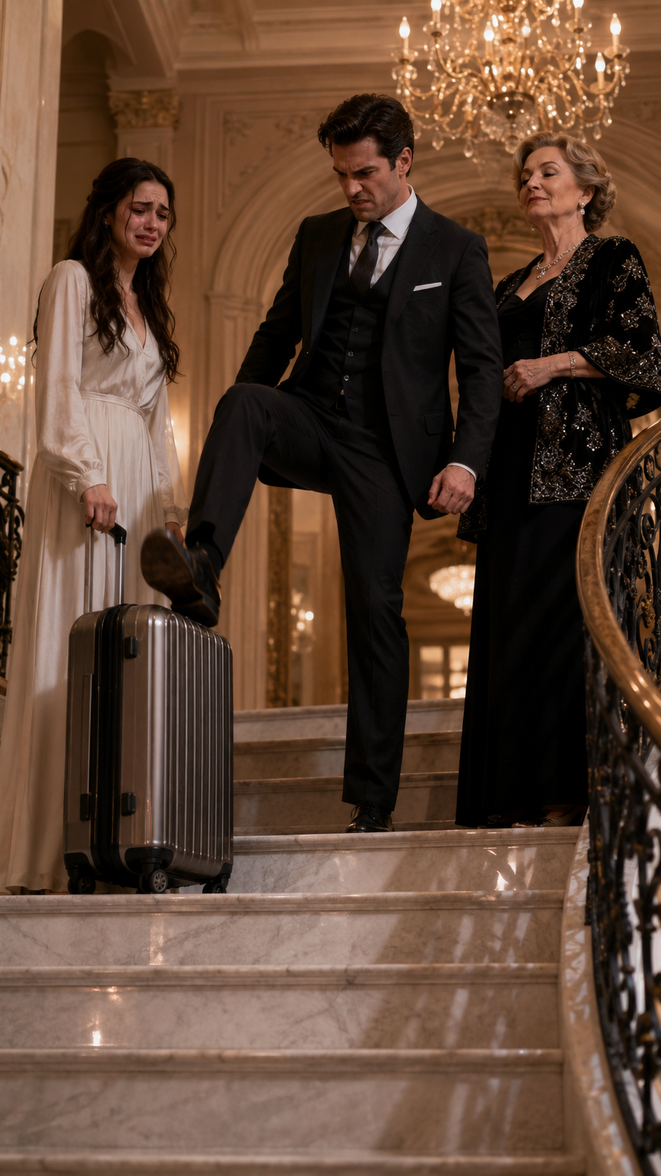 He Kicked His Wife’s Suitcase Out of the Mansion… Then the Papers Inside Exposed the Family Crime She Married In to Destroy