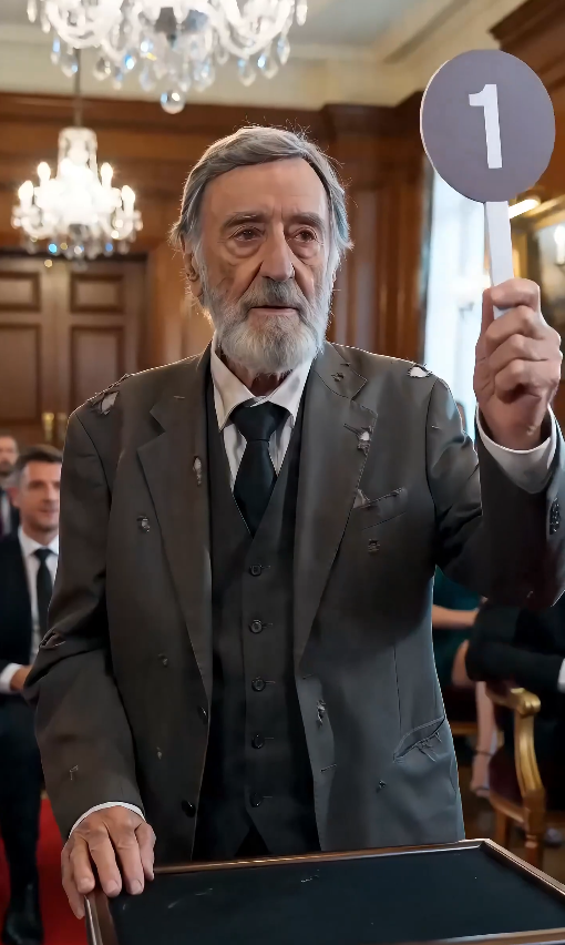 “They laughed when the poor old man raised his hand… then his black card bought the whole auction.”