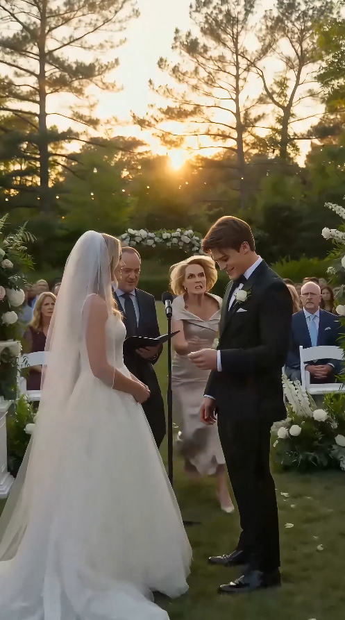 “The bride’s mother ripped the groom’s jacket… then saw the scar of her lost son.”