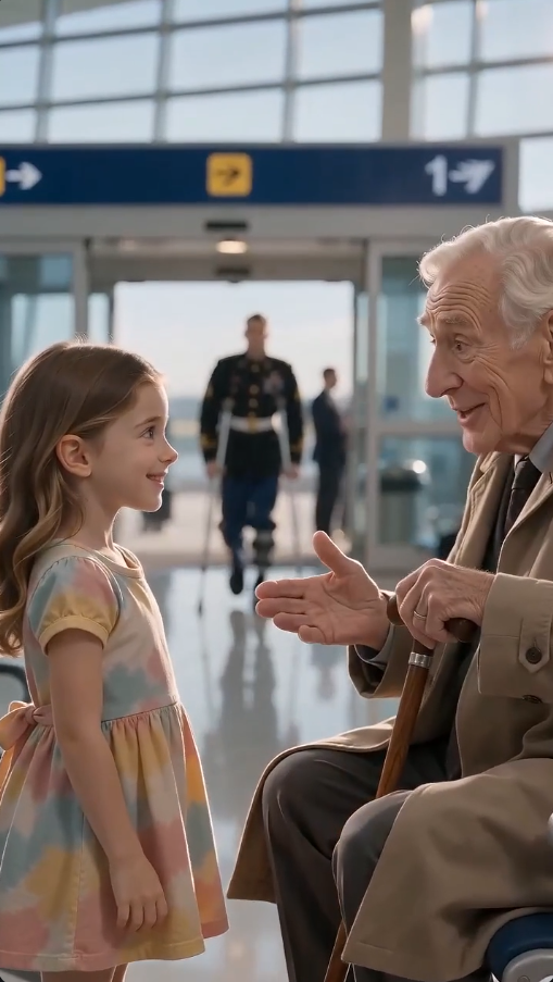 “The little girl gave her seat to an old stranger… then he repaid her father’s sacrifice.”