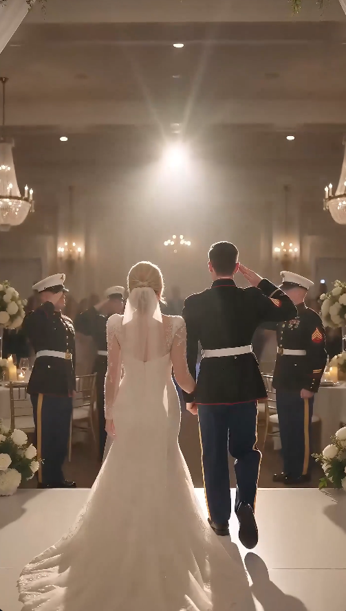 “She mocked the soldier groom at the wedding… then his unit walked in with the flag.”