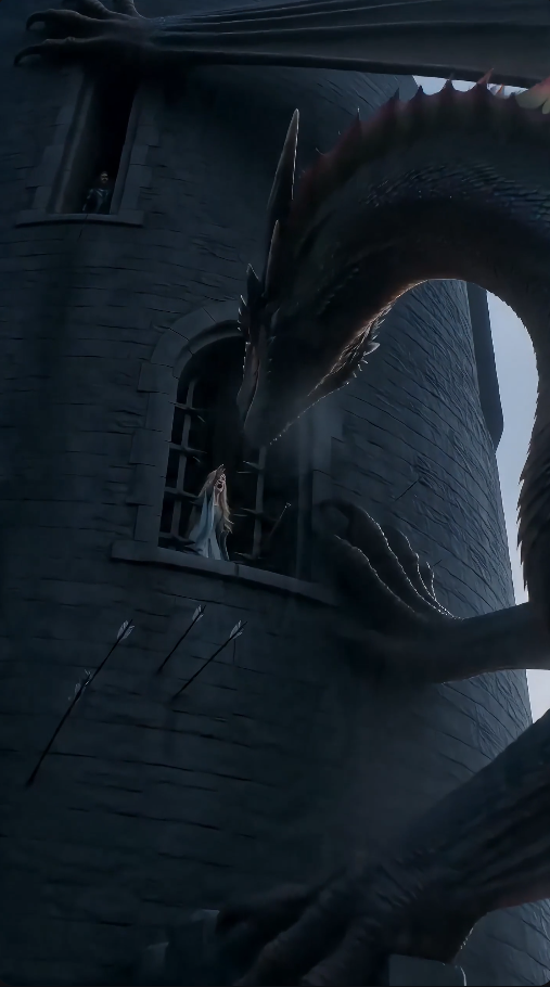 “Everyone feared the dragon guarding the princess… until it bowed to her crown.”