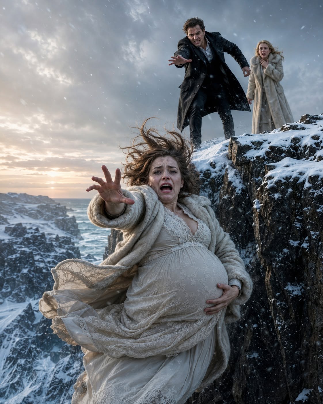 He Pushed His Pregnant Wife From an Icy Cliff for Fifty Million—But She Opened Her Eyes in Secret