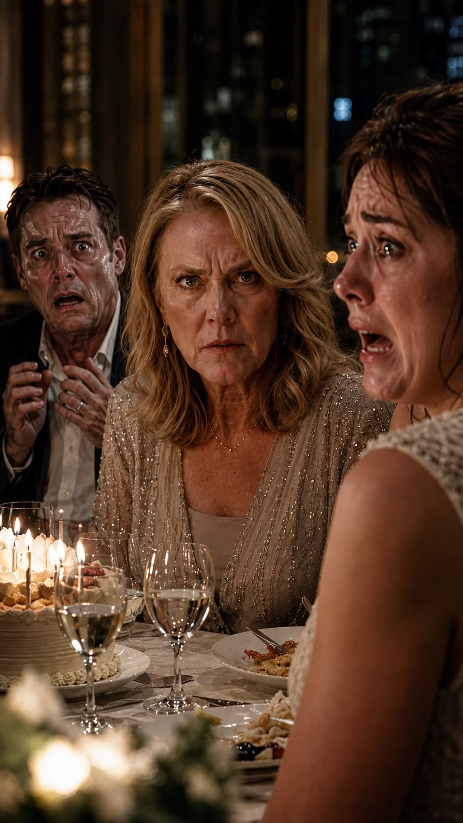 A retired forensic accountant quietly overhears her daughter sending her son in law to change the locks on her house during her birthday dinner, only for him to return pale and trembling before he can explain what went wrong.