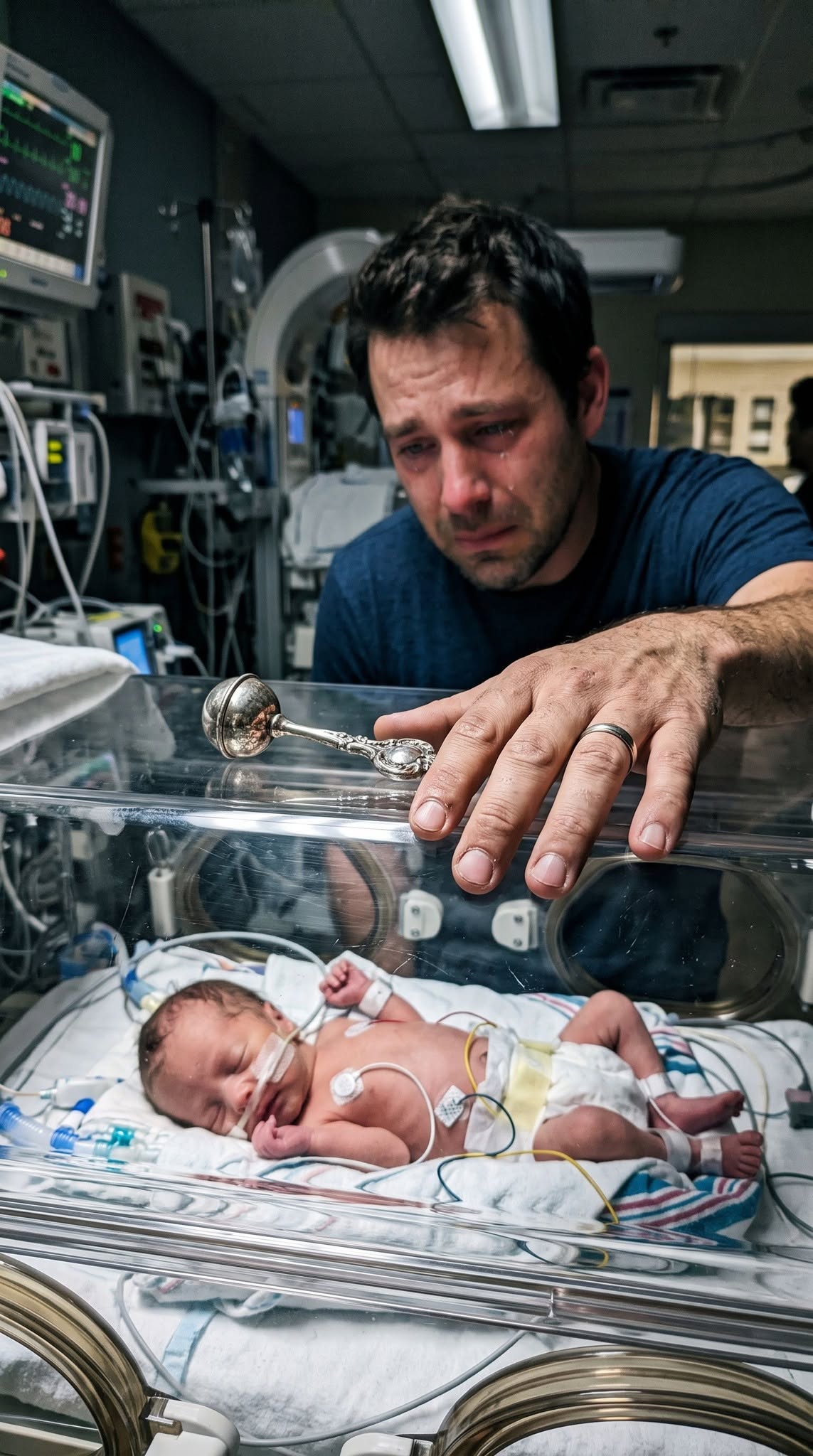 A grieving husband confronts a terrified doctor inside a restricted NICU and discovers that the newborn son his family claimed had died is secretly alive.
