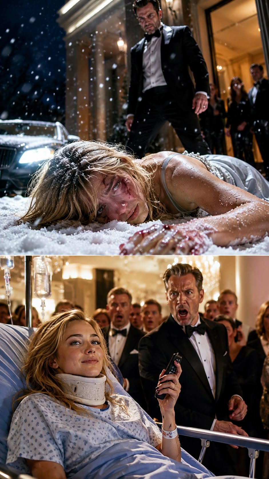 He Left Her Bleeding in the Snow—Then Every Screen in His Billion-Dollar Gala Went Black