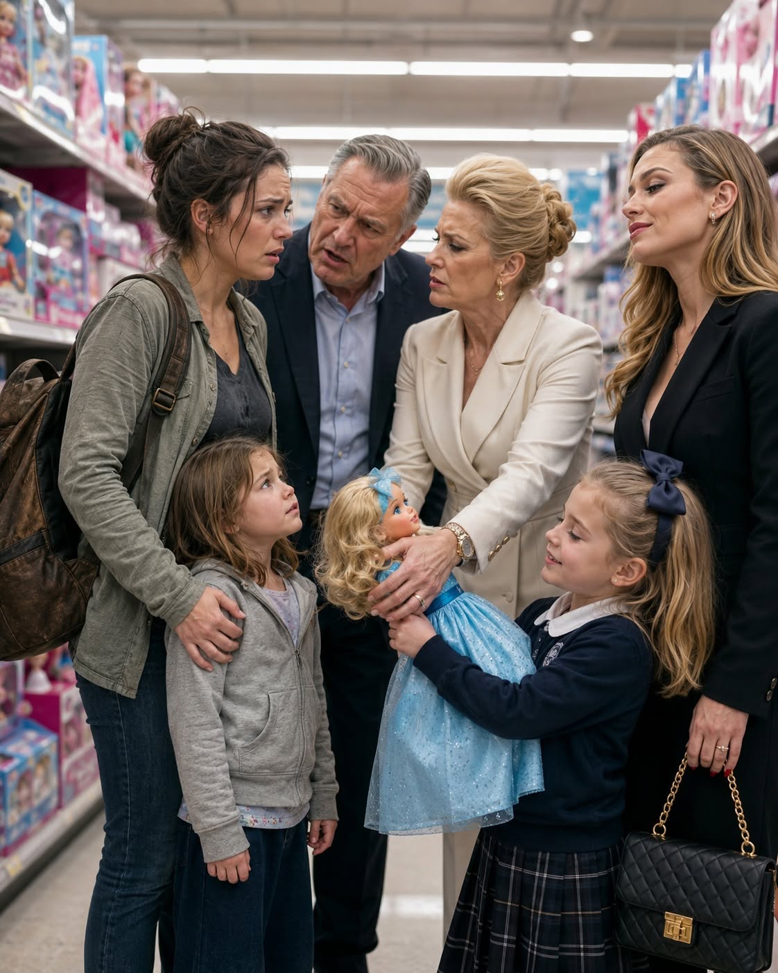 A struggling mother watches her family steal the birthday doll she saved four months to buy, call her five year old daughter a mistake, and panic when she discovers they have secretly emptied her bank account.