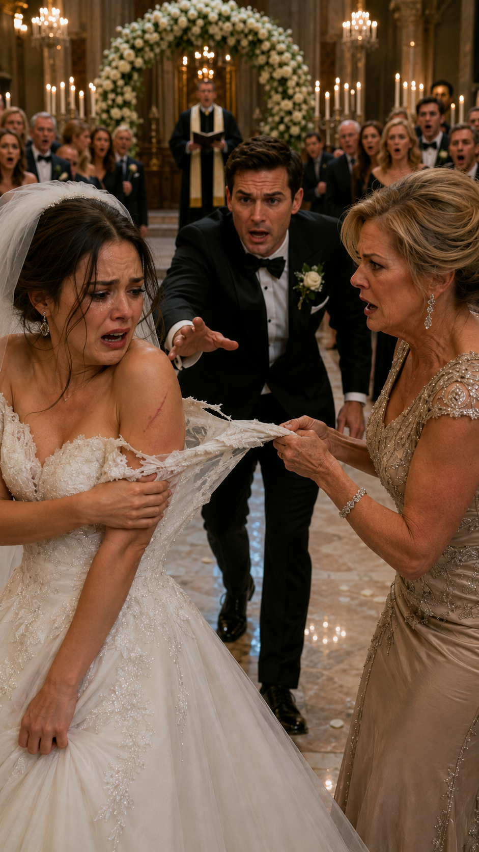 The Groom’s Mother Tore the Bride’s Dress — Then the Hidden Scar Revealed Everything